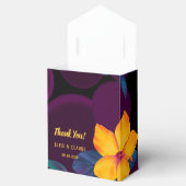 Violet Tropical Yellow Hibiscus 結婚's Thank You フェイバーボックス (オープン)