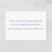 Violet Tulipの宿泊結婚用名刺 エンクロージャーカード (裏面)