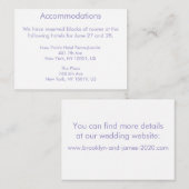 Violet Tulipの宿泊結婚用名刺 エンクロージャーカード (正面/裏面)