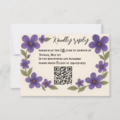 Violet Veil QR Code RSVP Card (正面)