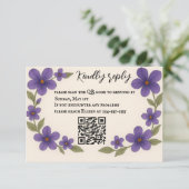 Violet Veil QR Code RSVP Card (スタンド正面)