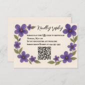 Violet Veil QR Code RSVP Card (正面/裏面)