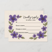 Violet Veil RSVPカード (正面/裏面)