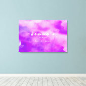 VIOLET WATER COLORバルミツワーサインインボード キャンバスプリント (インサイチュ (ウッドフロア))