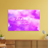 VIOLET WATER COLORバルミツワーサインインボード キャンバスプリント (インサイチュ (リビング))