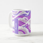Violet Wave Pattern コーヒーマグカップ (正面左)