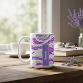 Violet Wave Pattern コーヒーマグカップ