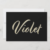 Violet white gold Handwriting Karte カード (正面)