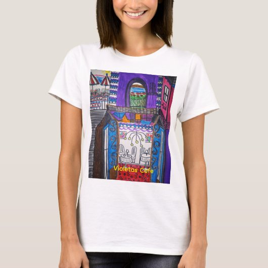 Violeta's Cafe Men's Basic T-Shirt Tシャツ (正面)