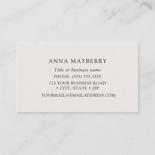 VioleTear Hummingbird名刺 名刺 (裏面)