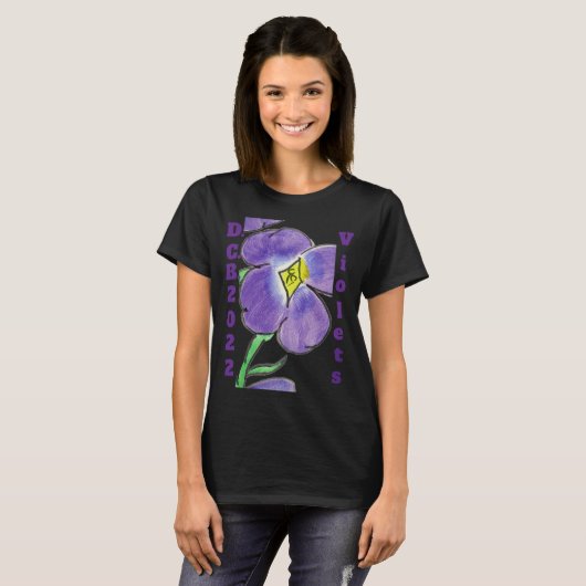 "Violets, D.C.B. 2022" Women's T-Shirt Tシャツ (正面フル)