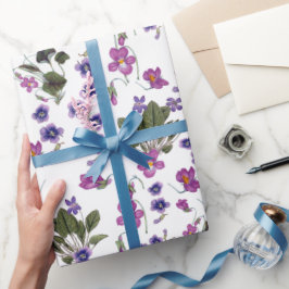 Violets Garlandsフローラ30" x 6'ラッピング紙 ラッピングペーパー