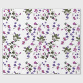Violets Garlandsフローラ30" x 6'ラッピング紙 ラッピングペーパー (フラット)