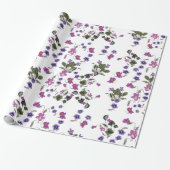 Violets Garlandsフローラ30" x 6'ラッピング紙 ラッピングペーパー (アンロールド)