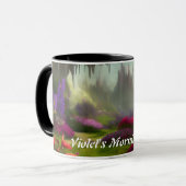 Violet's Morning Teaカスタマイズ可パーソナライズされた能 マグカップ (正面左)