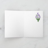 Violets, Mother's Day Card, Turkish Greeting カード (内部)