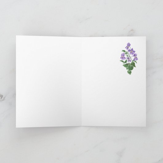 Violets, Mother's Day Card, Turkish Greeting カード (内部)