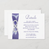 Violett-blauer Diamant-Unendlichkeit-Hochzeitsdeta 招待状 (正面/裏面)
