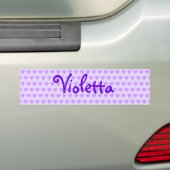 Violetta in パープル バンパーステッカー (車上)