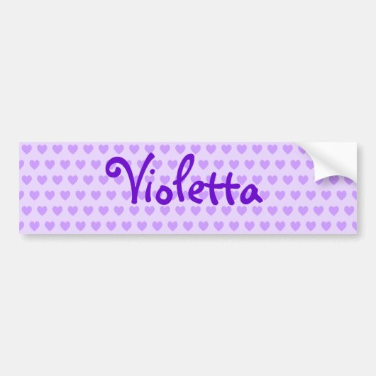 Violetta in パープル バンパーステッカー (正面)