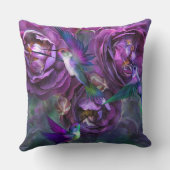 Violetteの芸術の装飾者の枕と示されるバラ クッション (裏面)