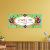 Violette Soap LabelParis,フランス キャンバスプリント (インサイチュ (リビング))