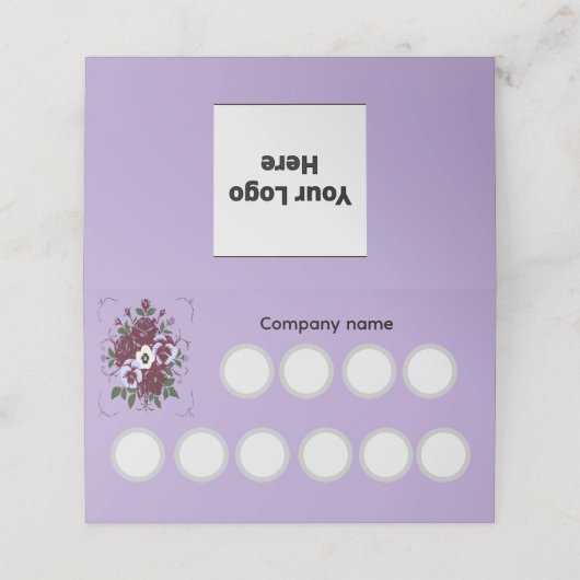 Violettes avec logo personnalisé 20 points  ロイヤリティカード (外部開封)