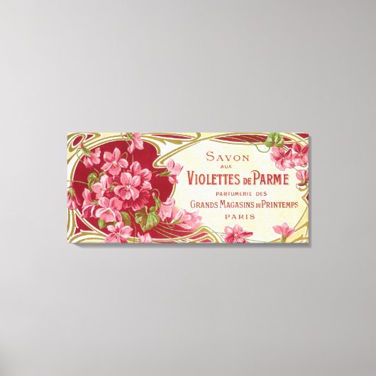 Violettes De Parme Perfume LabelParis，フランス キャンバスプリント (正面)