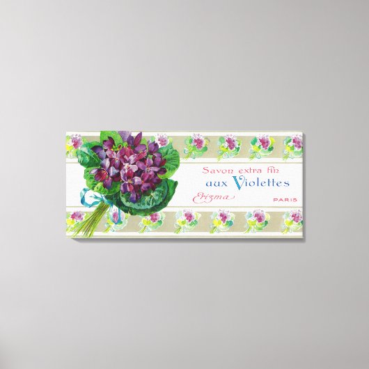 Violettes Soap LabelParis，フランス キャンバスプリント (正面)