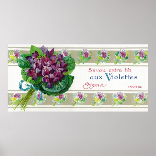 Violettes Soap LabelParis，フランス ポスター (正面)