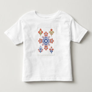 Violiet、アイリスおよびチューリップのモチーフの壁紙は、pr設計します トドラーTシャツ