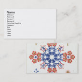 Violiet、アイリスおよびチューリップのモチーフの壁紙は、pr設計します 名刺 (正面/裏面)