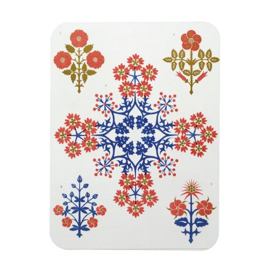 Violiet,アイリスとチューリップの壁紙デザイン, pr マグネット (縦)