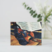 Violin, 1916絵画s by Petrov-Vodkin ポストカード (スタンド正面)