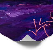 Violin and Cello Against Purple Background ポスター (角)