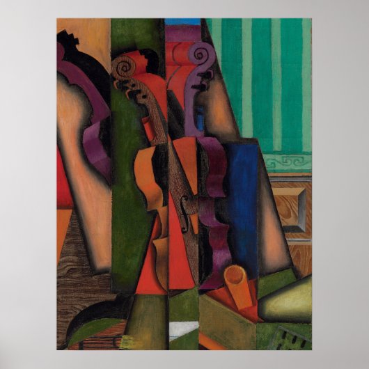 Violin and Guitar by Juan Gris ポスター (正面)