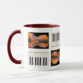 Violin and piano keys マグカップ (左)