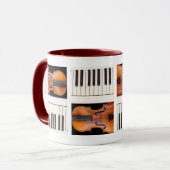 Violin and piano keys マグカップ (正面左)