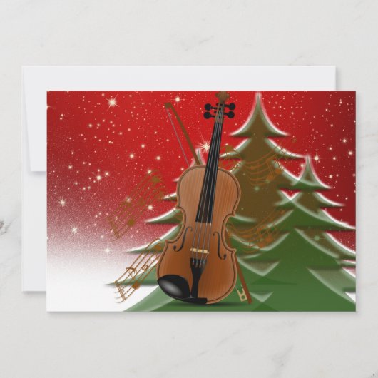 Violin at Christmas, Merry Christmas, Card サンキューカード (正面)