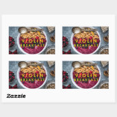 Violin Breakfastロゴ付きシール 長方形シール (シート)