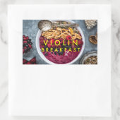 Violin Breakfastロゴ付きシール 長方形シール (バッグ)