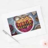 Violin Breakfastロゴ付きシール 長方形シール (封筒)