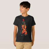Violin Christmas Graphics Lights Lover Player Viol Tシャツ (正面フル)