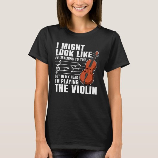 Violin  For Men Women Violinist Violin Player 3 Tシャツ (正面)
