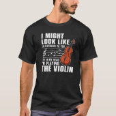 Violin For Men Women Violinist Violin Player Tシャツ (正面)