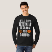 Violin Lessons For Donuts Violinist  Violin Teache Tシャツ (正面フル)