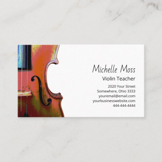 Violin Lessons Professional Musician Violinist  名刺 (正面)