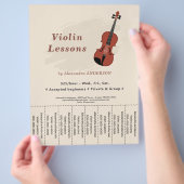 Violin Lessons Tear Off Strips Flyer チラシ (手)