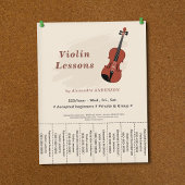 Violin Lessons Tear Off Strips Flyer チラシ