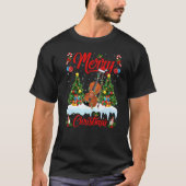 Violin Lights Xmas Tree Santa Violin Christmas Tシャツ (正面)